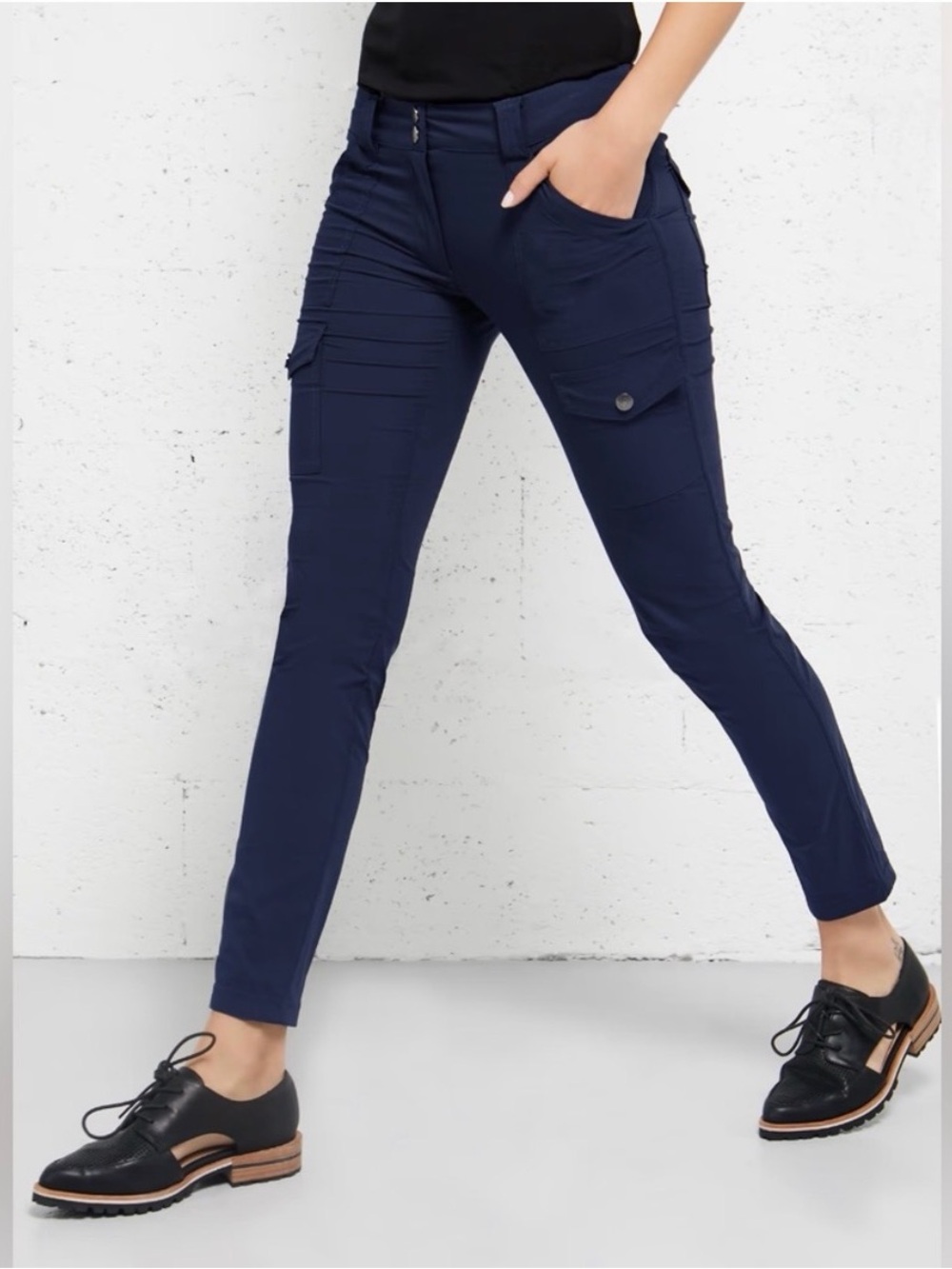 Anatomie Kate Skinny Cargo Pant Navy Blue Size Small